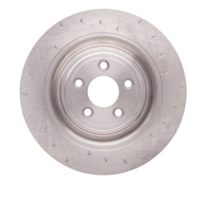 Jaguar XKR Brake Rotor (1) - Right Rear - R1 Concepts - Slotted - `08-`09